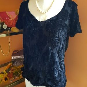 Armani  Collezioni velvet top.